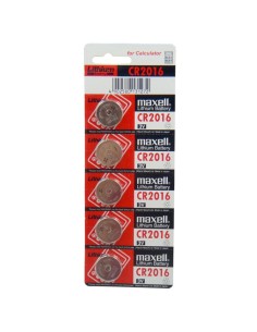 PILAS BOTON 3V 5 UNDS MAXELL   CR2016 LITIO PN:...