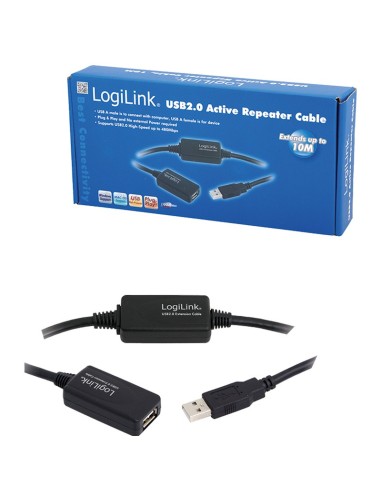 CABLE ALARGO USB 2.0 10M A/A M  CON...