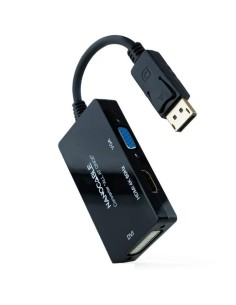 CONVERSOR DISPLAY PORT A HDMI  H, DVI H, VGA H NEGRO 20CM...