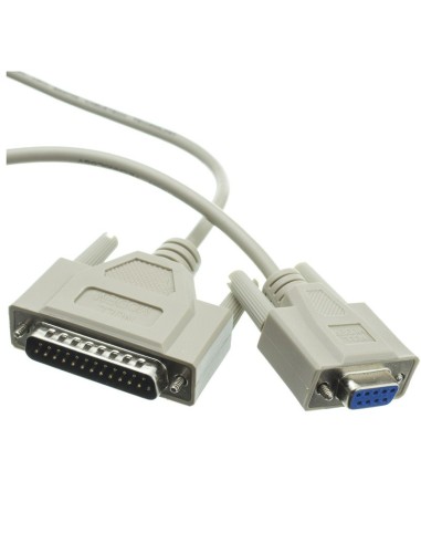 CABLE SERIE DB9 HEMBRA A DB25  MACHO 1.8M GRIS...