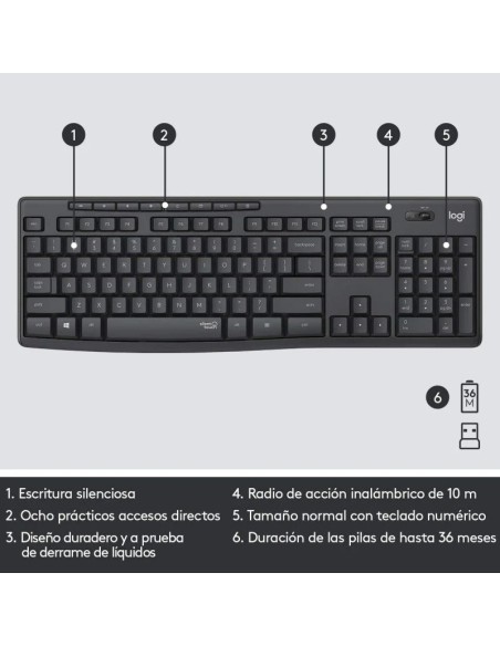 TECL+RAT CORL.  LOGITECH MK295 SILENT WIRELESS COMBO PN: 920-009798 EAN: 5099206092419   