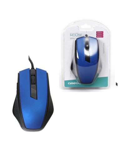 RATON OMEGA OPTICO 1200DPI USB NEGRO AZUL PN:...