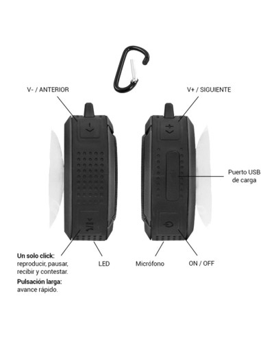 ALTAVOZ BT APPROX WATERPROOF   NEGRO APPSPWPB...