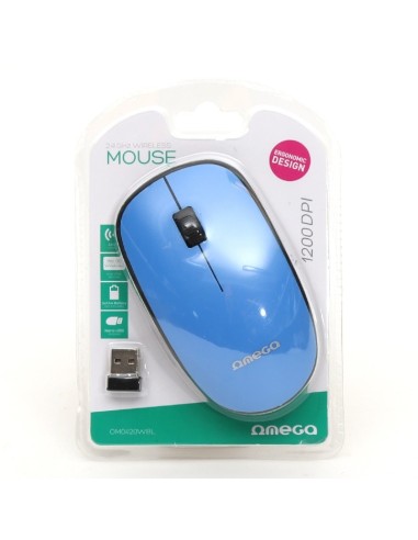 RATON WIRELESS OMEGA AZUL 1200 DPI PN:...