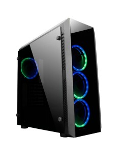 CAJA GAMING CHIEFTEC SCORPION  II RGB NEGRA CRISTAL TEMP...