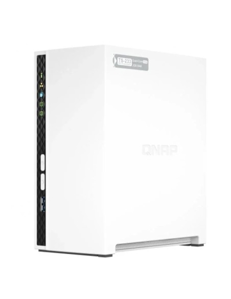 CAJA NAS QNAP TS-233 2GB DDR4  BLANCO 2X BAHIAS 3.5"-2.5" PN: TS-233 EAN: 4711103080597   