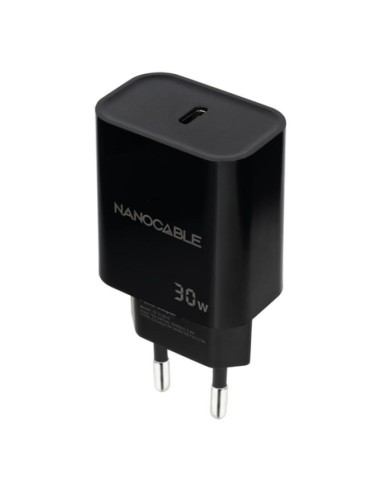 CARGADOR  5V ENCHUFE USB TYPE  C 30W NEGRO PN:...