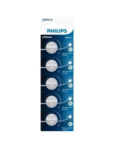 PILAS BOTON 3V 5 UNDS PHILIPS  CR2032 LITHIUM...