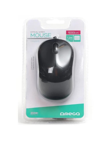 RATON OMEGA OPTICO 1000DPI USB OM09VB 1.2M...