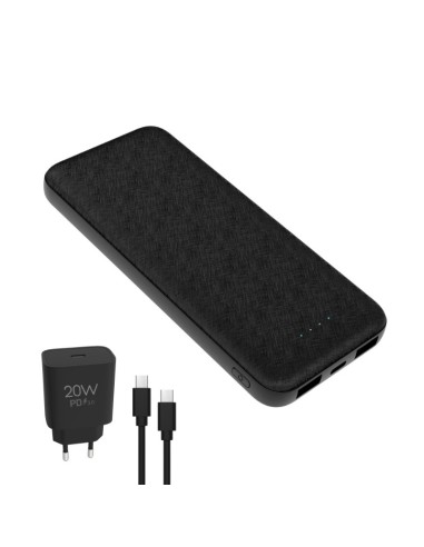 POWERBANK 10000 MAH PLATINET   + CARGADOR 20W +...