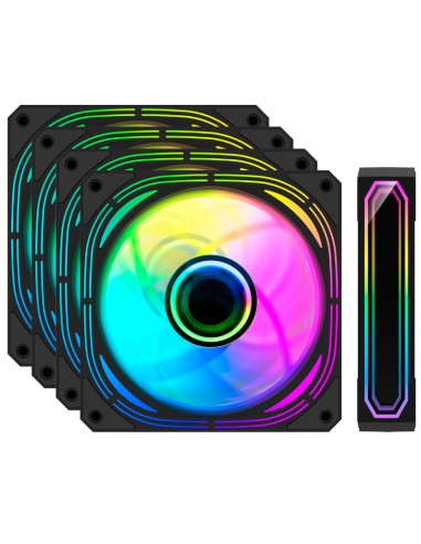 VENTILADOR KIT X4 12CM GAMING  ARGB COOLBOX...
