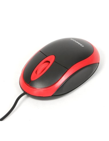 RATON USB OMEGA 1200 DPI ROJO/ NEGRO 0M06VR PN:...