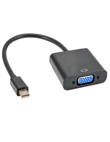 CONVERSOR MINI DISPLAY PORT A  VGA 0.15M NEGRO...