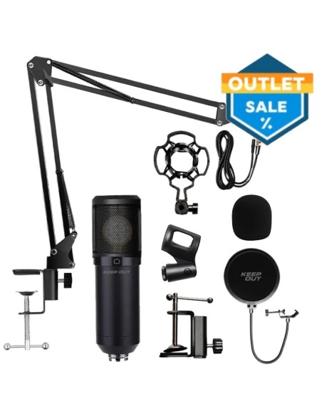 KIT MICROFONO KEEP OUT XLR     STREAMING KIT PN: XMICPROKIT EAN: 08435099529187  