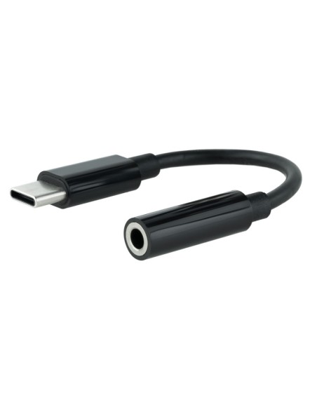 CONVERSOR TYPE-C A JACK  3.5MM NEGRO PN: 10.24.1205 EAN: 8433281012219   