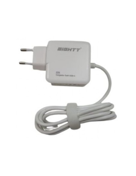 ALIMENTADOR PORT.  65W EIGHTT  GAN USB-C BLANCO PN: EC65GAN EAN: 8425402168875   
