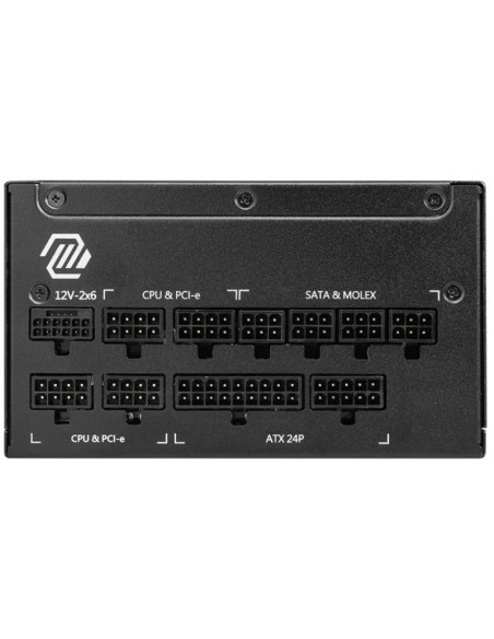FUENTE 1250W/104.1A MSI MAG    A1250GL PCIE5 80 PLUS GOLD PN: 306-7ZP9A11-CE0 EAN: 4711377142229   